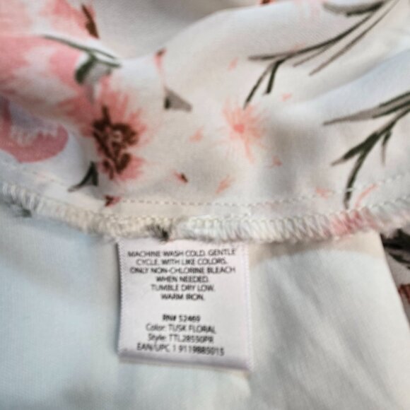 Time and Tru Floral Wrap Midi Dress Tie Waist Short Sleeve Size M - Picture 15 of 16